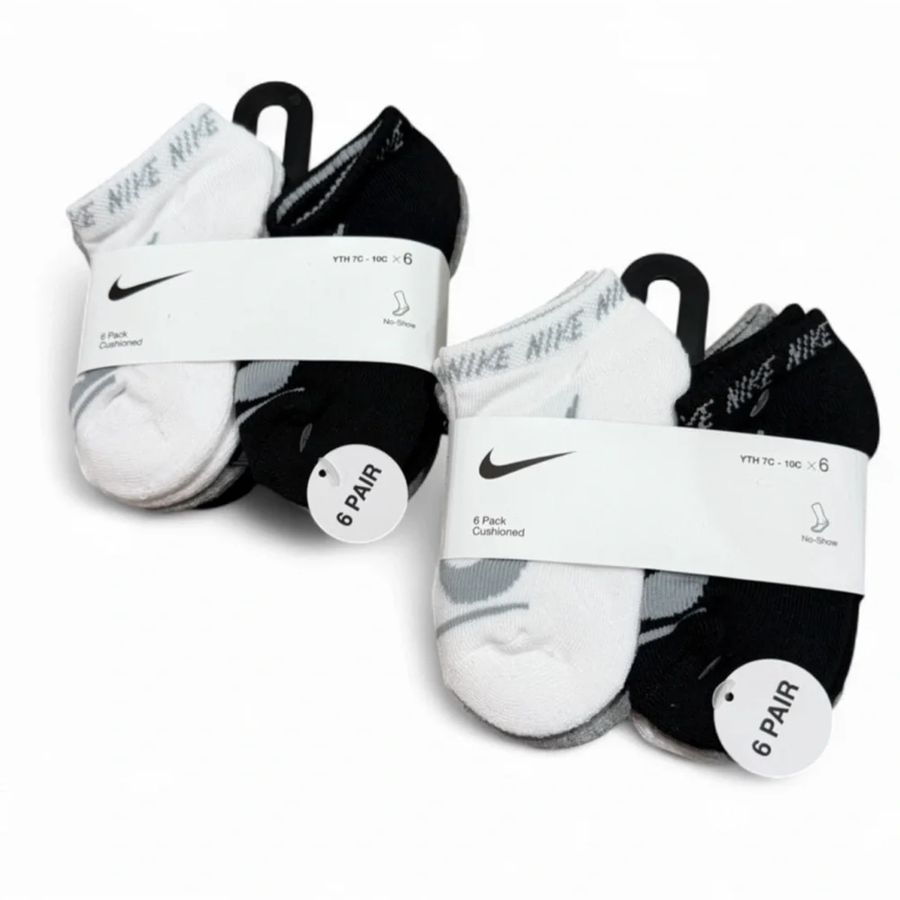 Nike Kids Cushioned No-Show Training Socks 12 Pack Size 4-5 NWT